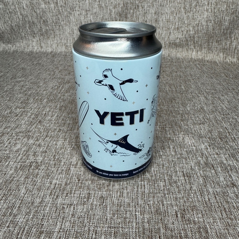 YETI Promotional Soda Can Stash Outdoor Graphics with Sticker 12oz